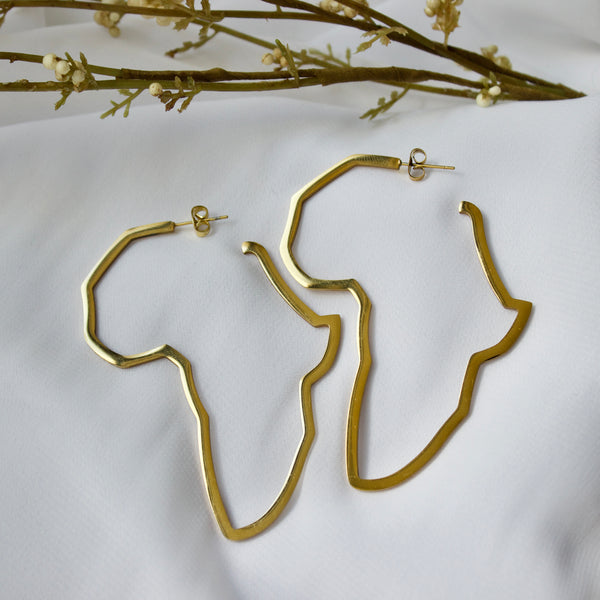 Gold Africa Hoops